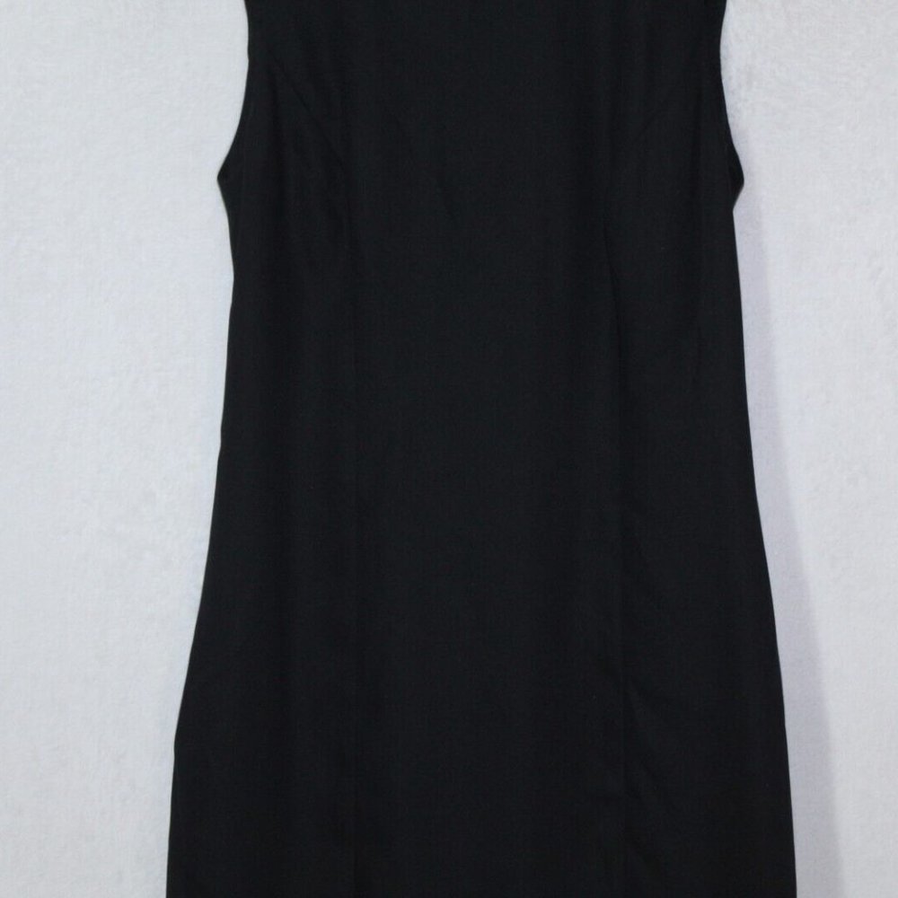 Vintage 90s Petite Sophisticate black sheath mini dress - Picture 4 of 11